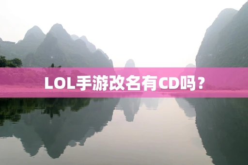 LOL手游改名有CD吗？