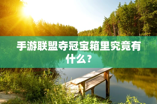 手游联盟夺冠宝箱里究竟有什么？