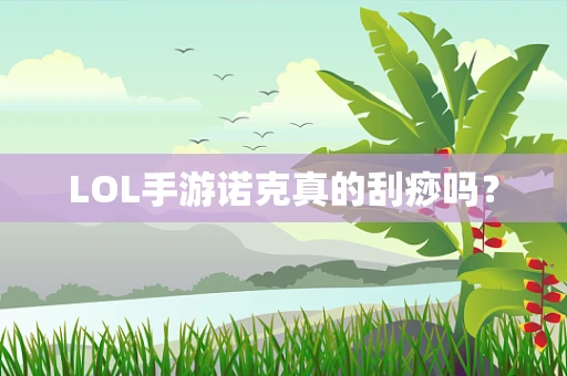 LOL手游诺克真的刮痧吗？