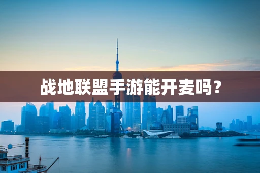 战地联盟手游能开麦吗？