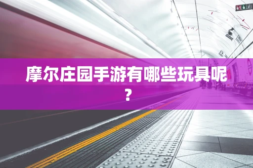 摩尔庄园手游有哪些玩具呢？