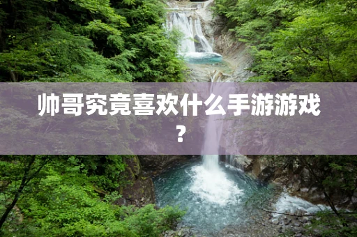 帅哥究竟喜欢什么手游游戏？