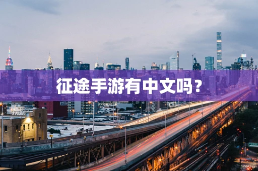 征途手游有中文吗？