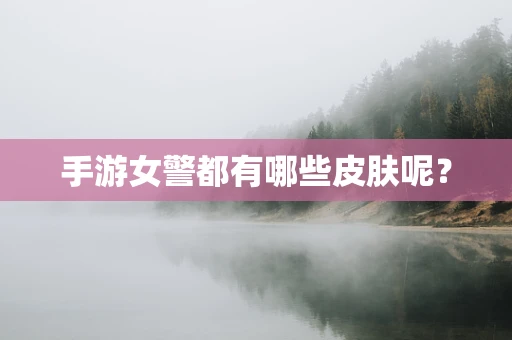 手游女警都有哪些皮肤呢？